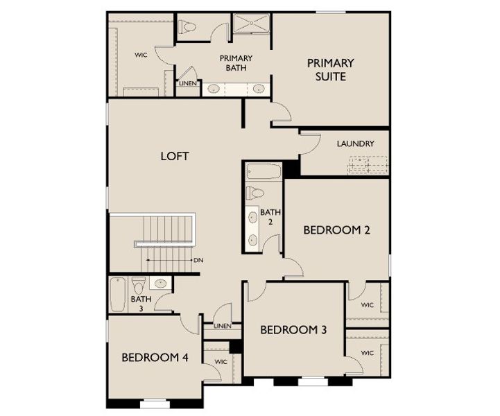 2D floor plan layout of this home in Stonebridge Manor, Waddell, AZ (Image 3).