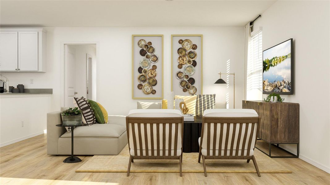 Furnished interior view inside a new home in Plum Creek North: Stonehill Collection, Kyle (Image 5). Furnished interior view inside a new home in Plum Creek North: Stonehill Collection, Kyle (Image 5).