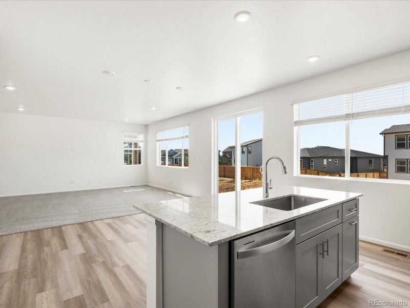 Furnished interior view inside a new home in Ridgeline Vista: The Flora Collection, Brighton (Image 8).