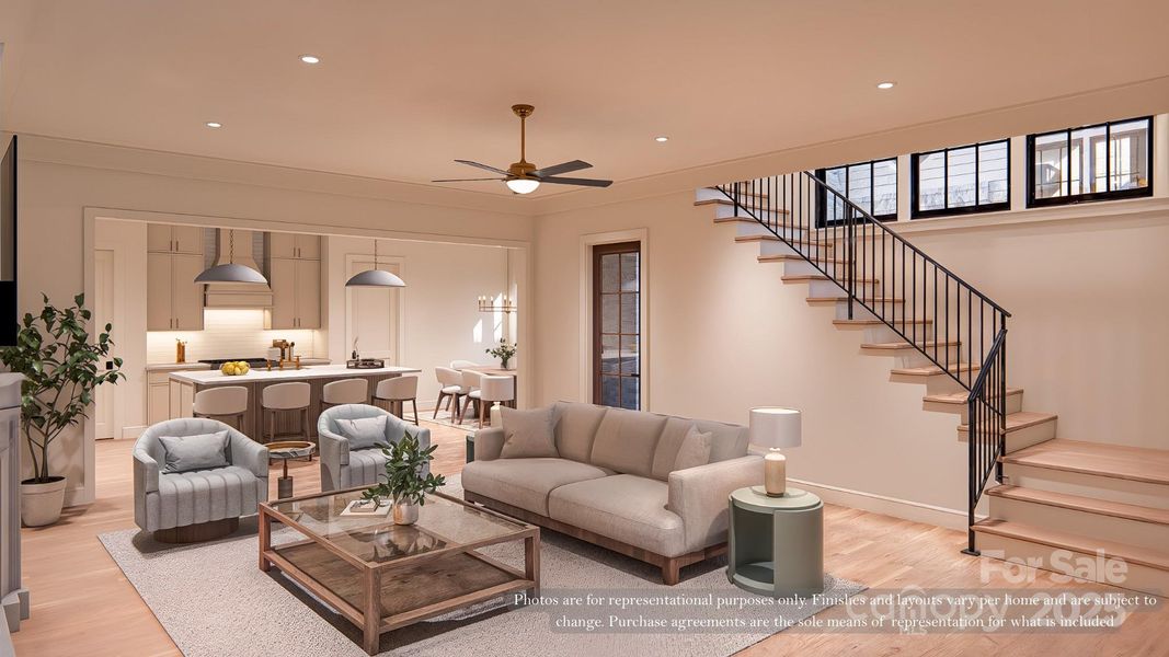 Furnished interior view inside a new home in , Charlotte (Image 11).