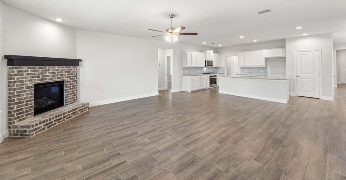 Representative exterior photo of a completed home built from the Goodrich by Impression Homes in Timberbrook, Justin, TX (Image 8).