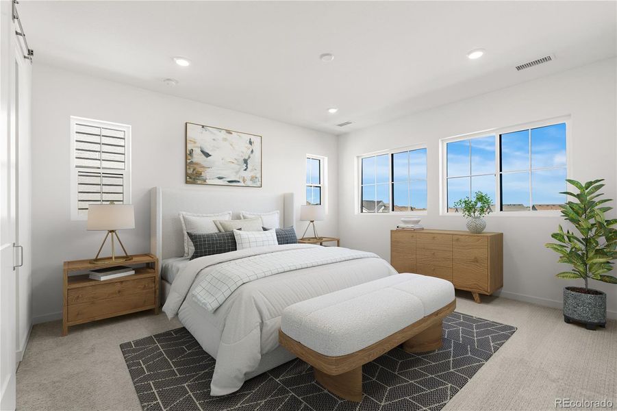 Furnished interior view inside a new home in Harmony at Solstice, Littleton (Image 10).