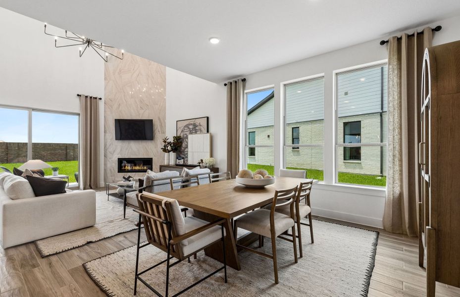 Representative furnished interior of a home built from the Iredell by Pulte Homes in Katy Court, Katy (Image 33).