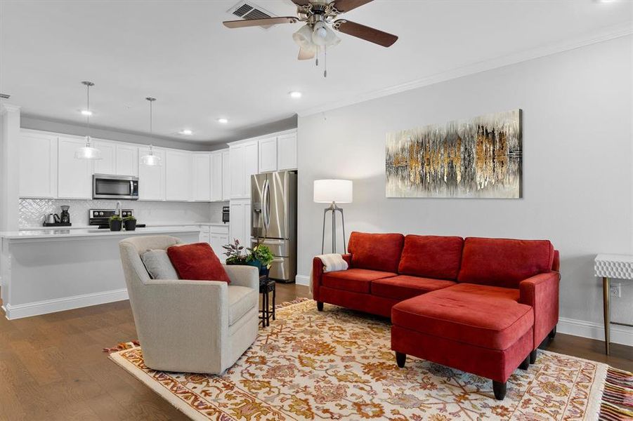 Furnished interior view inside a new home in Gatherings® at Twin Creeks, Allen (Image 27).