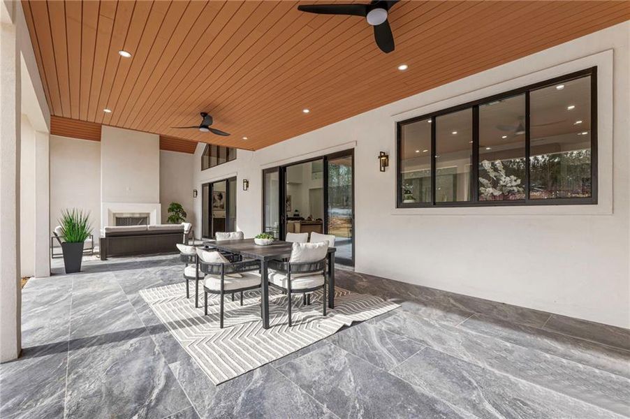 Exterior details and patio area of a home in , Suwanee (Image 27).