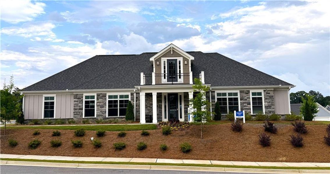Front exterior of a new home in , Dacula, GA, highlighting curb appeal (Image 24).