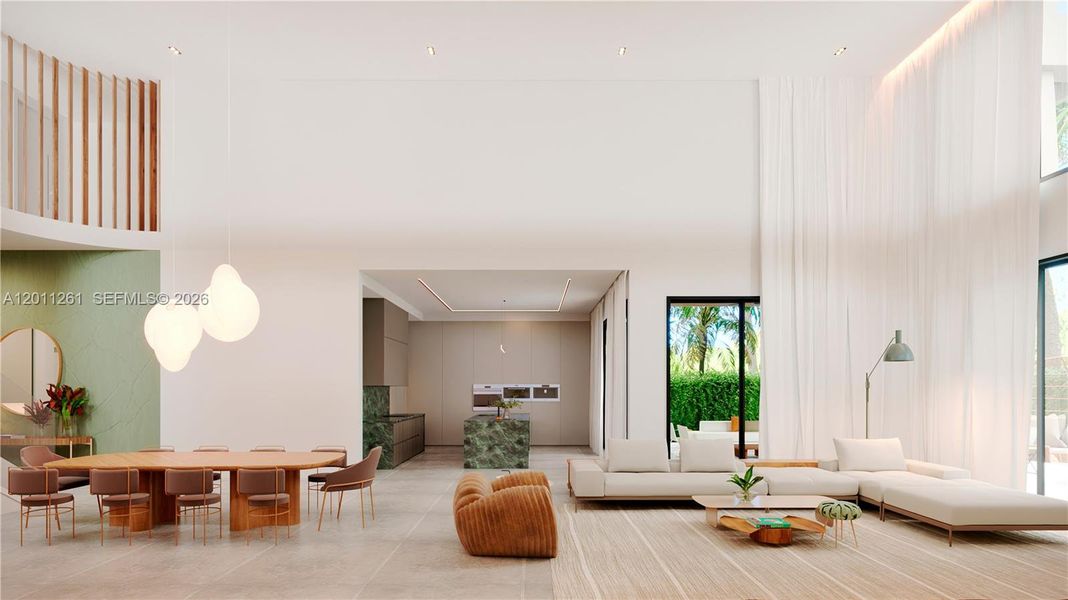 Furnished interior view inside a new home in , Miami (Image 5).