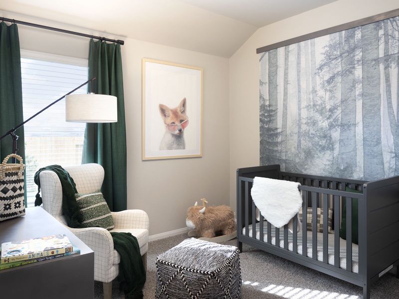 Furnished interior view inside a new home in Massey Oaks - Premier Series, Pearland (Image 6). Furnished interior view inside a new home in Massey Oaks - Premier Series, Pearland (Image 6).