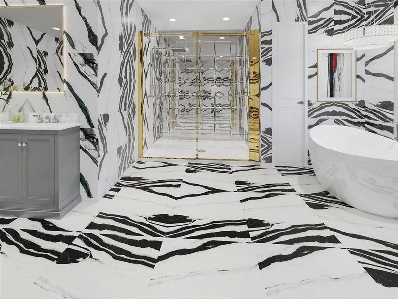 Furnished interior view inside a new home in , Atlanta (Image 5).