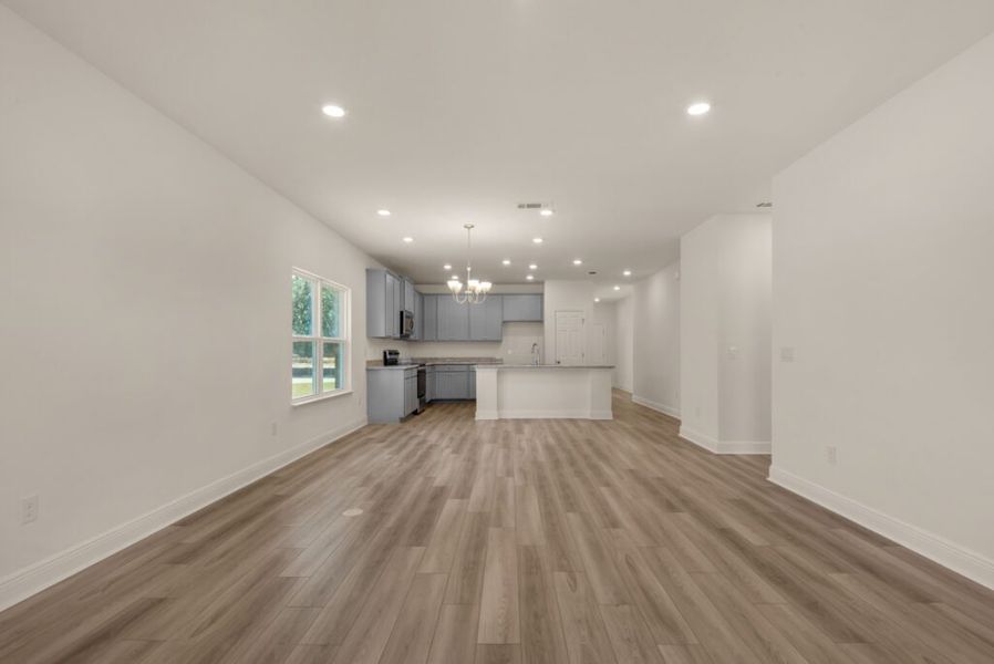 Representative unfurnished interior of a home built from the Destin by Holiday Builders in Yellow River Ranch, Milton (Image 6). Representative unfurnished interior of a home built from the Destin by Holiday Builders in Yellow River Ranch, Milton (Image 6).