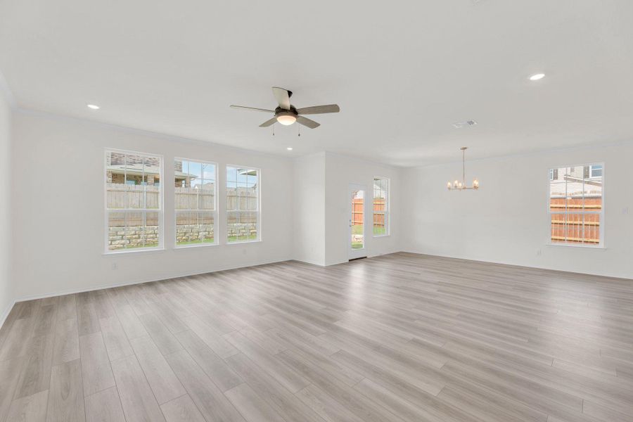 Spacious, unfurnished interior of a new home in Salerno - Classic Collection, Round Rock (Image 28). Spacious, unfurnished interior of a new home in Salerno - Classic Collection, Round Rock (Image 28).