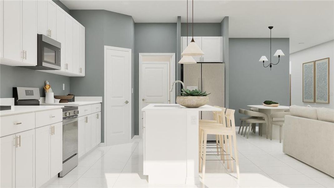 Furnished interior view inside a new home in Island Lakes at Coco Bay, Englewood (Image 7).