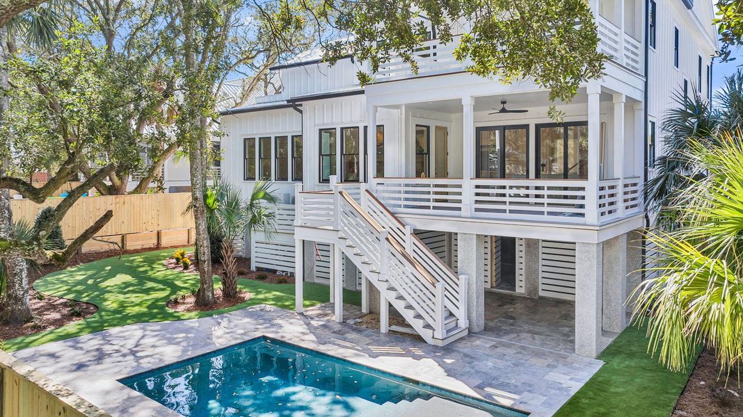 Exterior details and patio area of a home in , Isle Of Palms (Image 37).