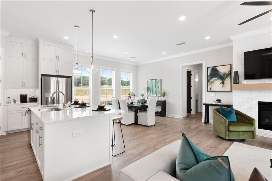 Furnished interior view inside a new home in Promenade at Sawnee Village, Cumming (Image 17).