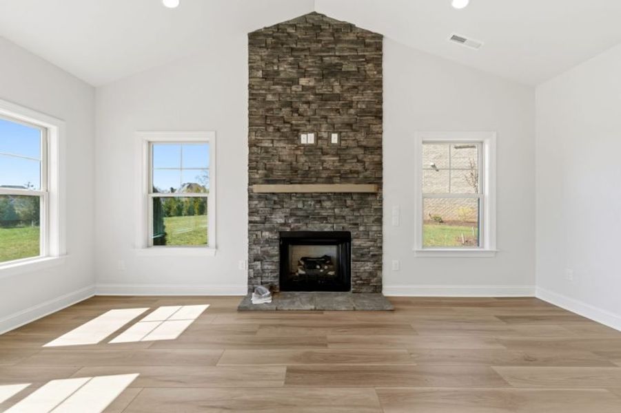 Representative unfurnished interior of a home built from the Cosmopolitan by Keystone Homes NC in Weybridge, Burlington (Image 77). Representative unfurnished interior of a home built from the Cosmopolitan by Keystone Homes NC in Weybridge, Burlington (Image 77).