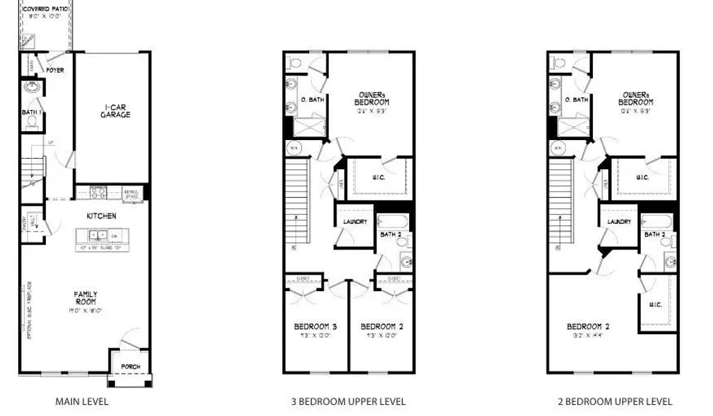 2D floor plan layout of this home in East Park Village, Kennesaw, GA (Image 4).