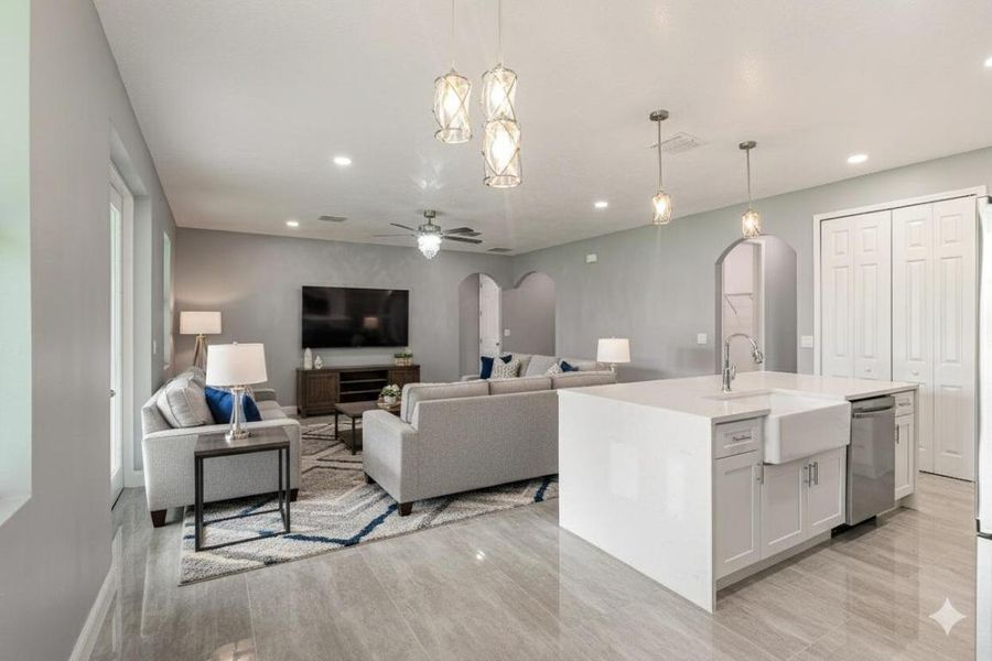 6 - 1 Family Room Staged