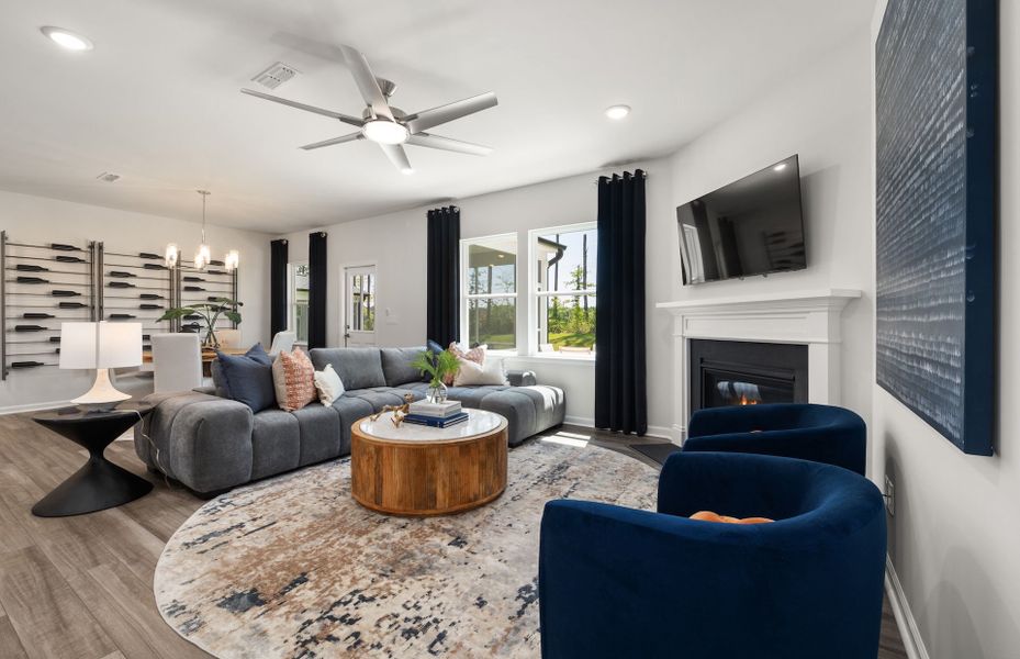 Representative furnished interior of a home built from the Hampton by Pulte Homes in Wimberly, Angier (Image 19).