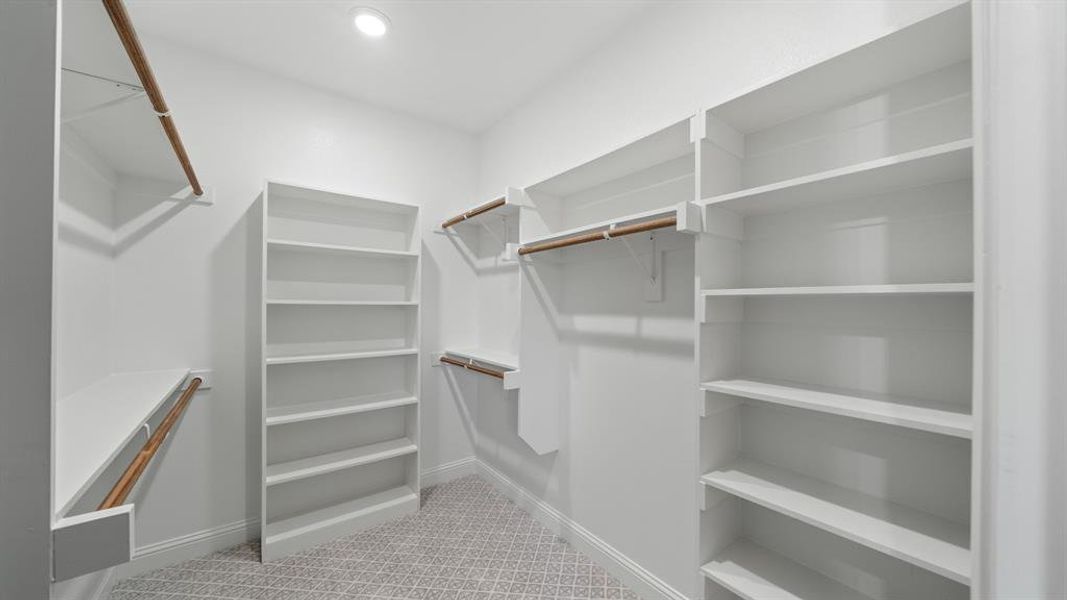 Primary walk in closet