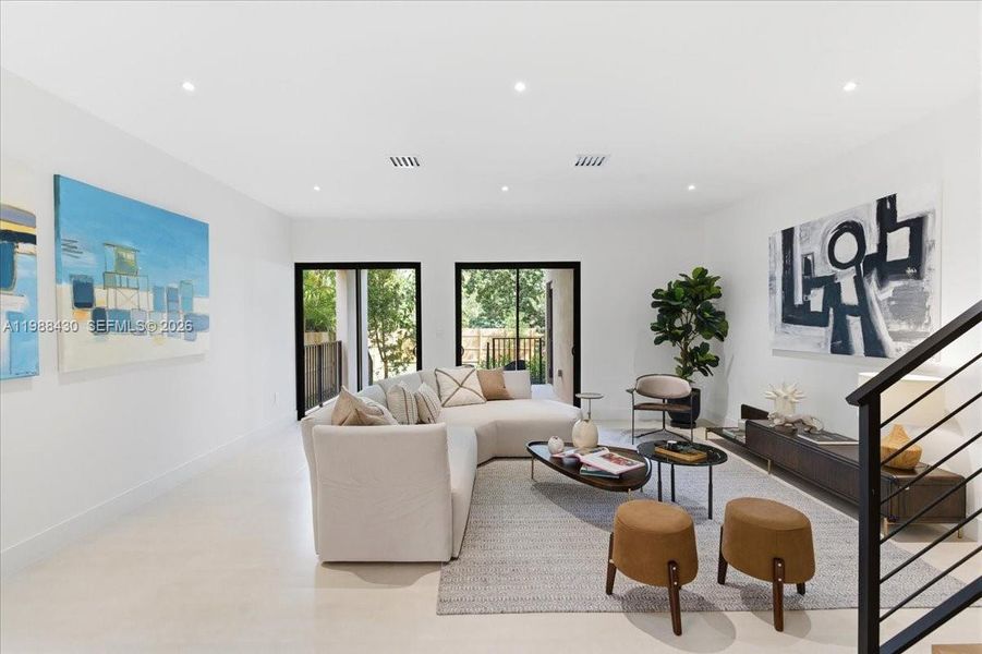 Furnished interior view inside a new home in , Miami (Image 6). Furnished interior view inside a new home in , Miami (Image 6).