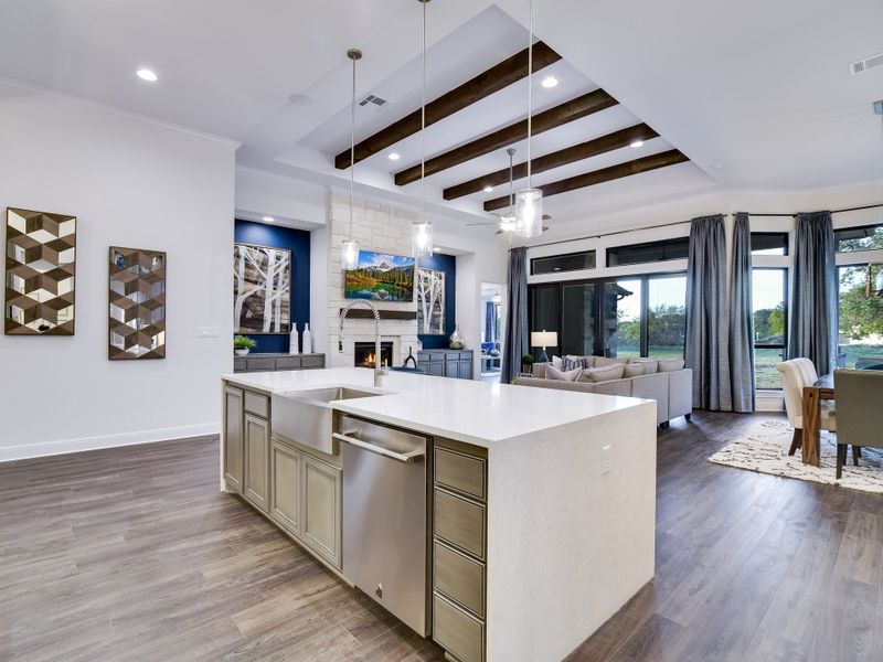 Representative furnished interior of a home built from the San Simeon I by Giddens Homes in Clearwater Ranch, Liberty Hill (Image 164).