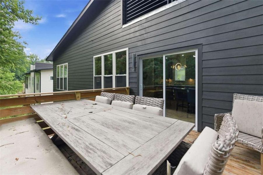 Exterior details and patio area of a home in , Atlanta (Image 32).