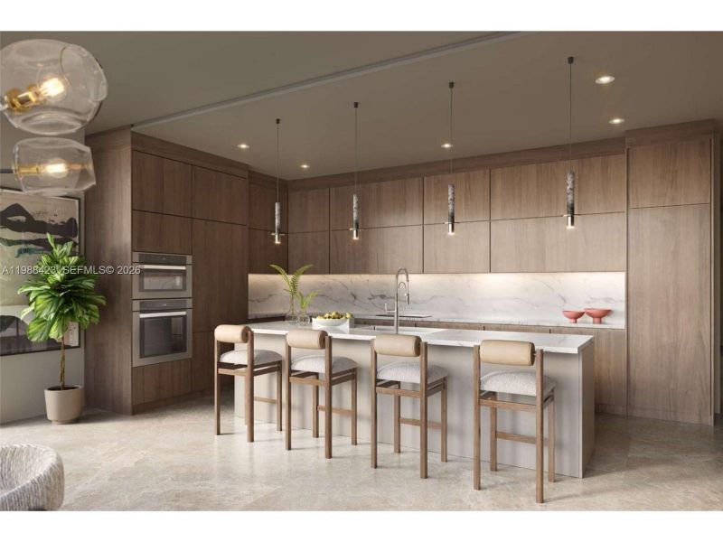 Furnished interior view inside a new home in , Miami (Image 8).