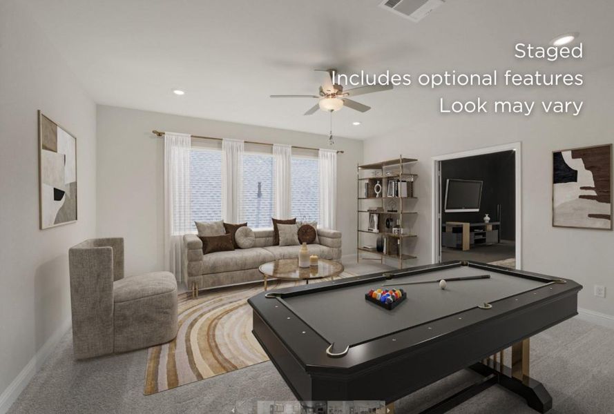game room staged represented photo