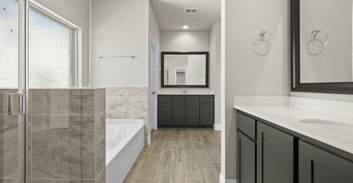 Representative exterior photo of a completed home built from the Donnington by Impression Homes in Still Water Lake, Godley, TX (Image 18).