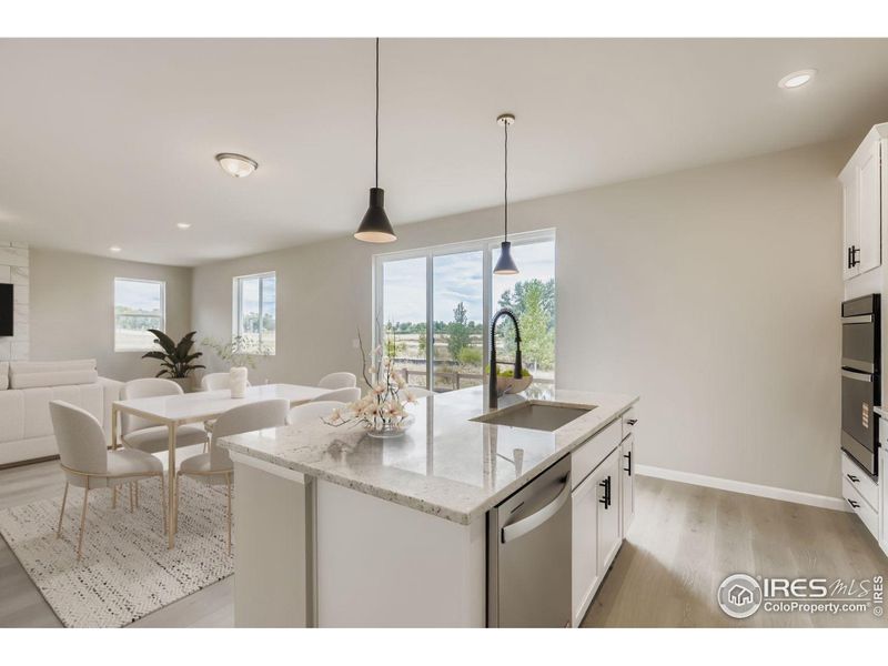Stunning kitchen island and stainless steel appliances Stunning kitchen island and stainless steel appliances