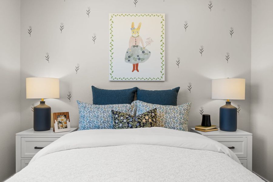 Bedroom 2 with En Suite Bath 3 | Radiance Floorplan | Elara at Moonlight | New Homes in Maricopa, AZ by Landsea Homes Bedroom 2 with En Suite Bath 3 | Radiance Floorplan | Elara at Moonlight | New Homes in Maricopa, AZ by Landsea Homes