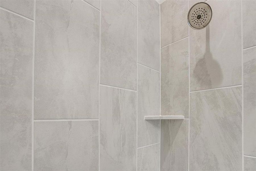 Details with tiled shower