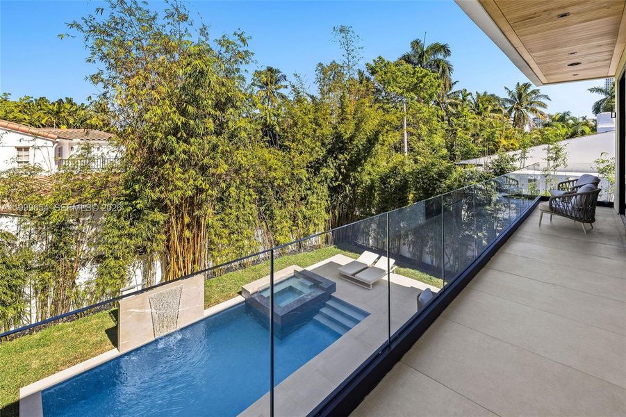 Exterior details and patio area of a home in , Miami Beach (Image 26). Exterior details and patio area of a home in , Miami Beach (Image 26).