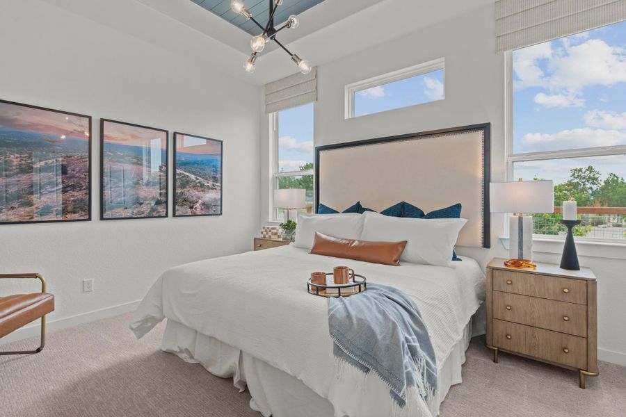 Representative furnished interior of a home built from the Sheri by Chesmar Homes in The Crossvine, Forney (Image 5).