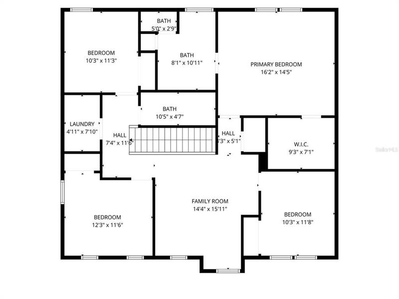 2D floor plan layout of this home in Marion Ranch, Ocala, FL (Image 6).