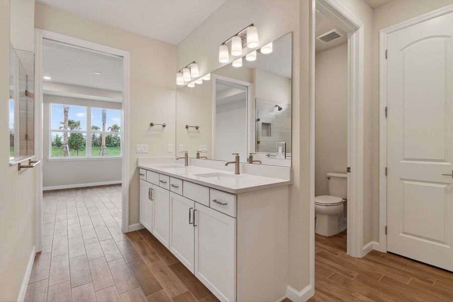 Furnished interior view inside a new home in Del Webb Tradition, Port St. Lucie (Image 36).