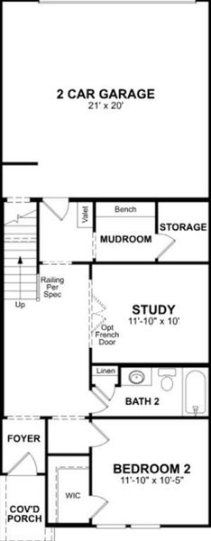 Beazer Homes Bayside Caspian plan