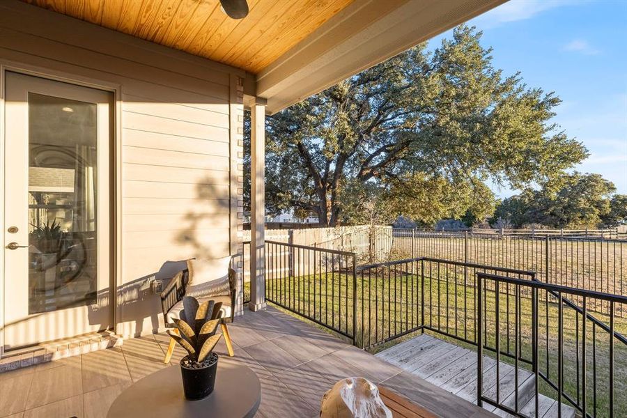 Love that this additional entertaining space is separate from the downstairs - perfect for toys or gaming.