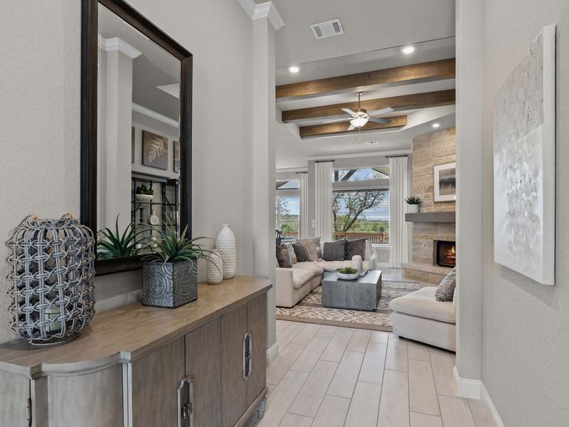 Representative furnished interior of a home built from the The Garner A by Davidson Homes LLC in The Reserve at Potranco Oaks, Castroville (Image 8).