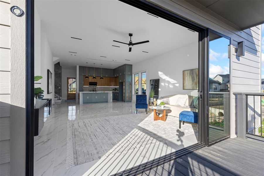 Looking in from the Patio Deck