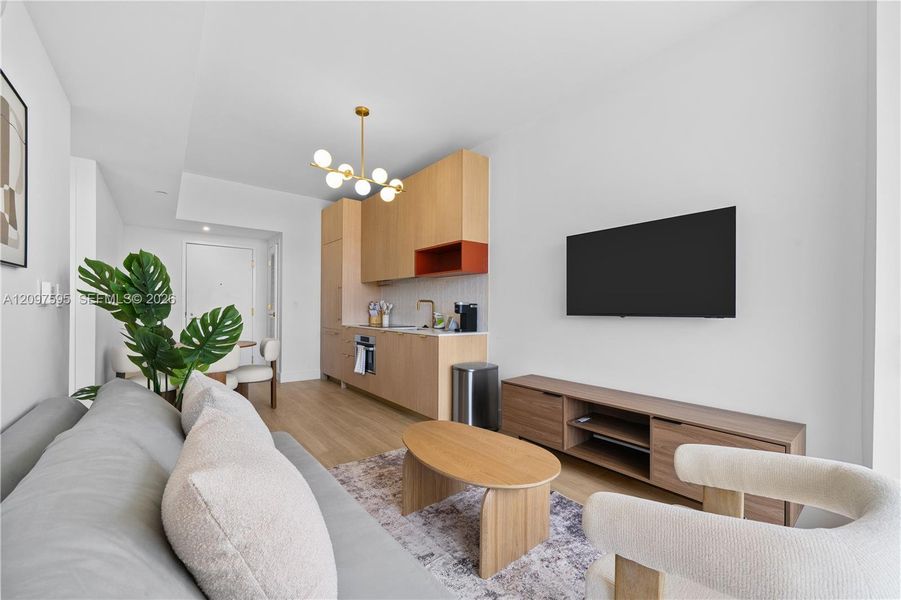 Furnished interior view inside a new home in , Miami (Image 23).