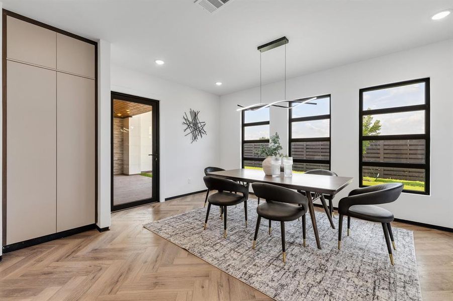 Furnished interior view inside a new home in The Dawn, Melissa (Image 19). Furnished interior view inside a new home in The Dawn, Melissa (Image 19).