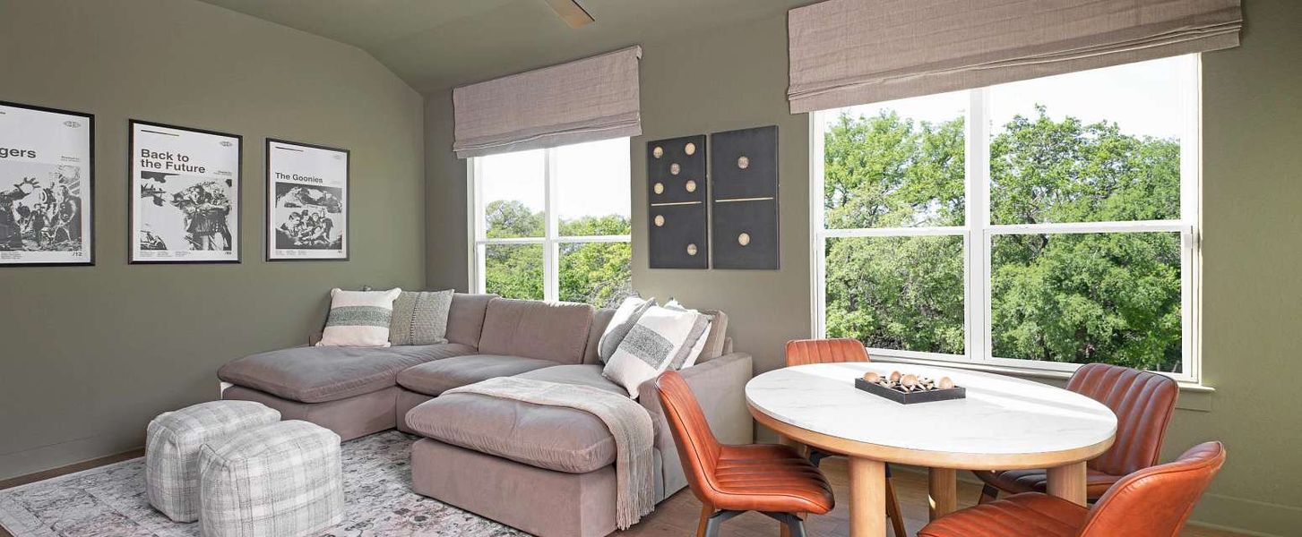 Representative furnished interior of a home built from the Carmen by Ashton Woods in Waldsanger, New Braunfels (Image 9). Representative furnished interior of a home built from the Carmen by Ashton Woods in Waldsanger, New Braunfels (Image 9).