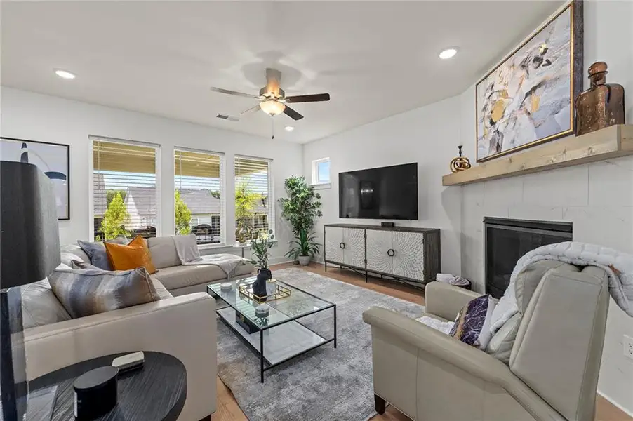 Furnished interior view inside a new home in Crescent Pointe at Great Sky, Canton (Image 27).