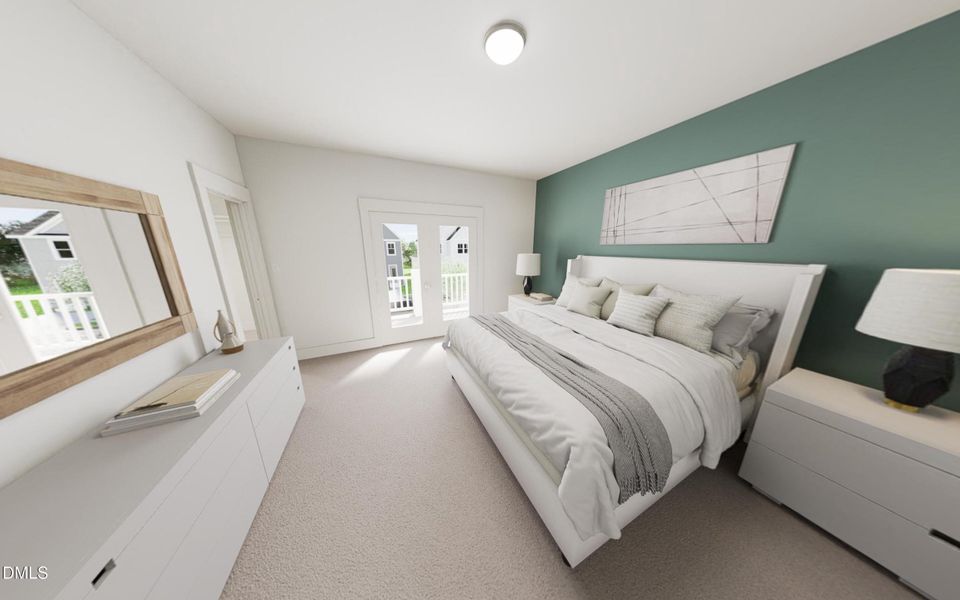 Main Bedroom With Private Balcony!