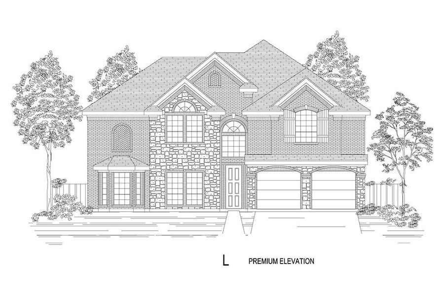 Representative rendering of the exterior for the Brentwood 3F (w/Media) by First Texas Homes (Image 17). Representative rendering of the exterior for the Brentwood 3F (w/Media) by First Texas Homes (Image 17).