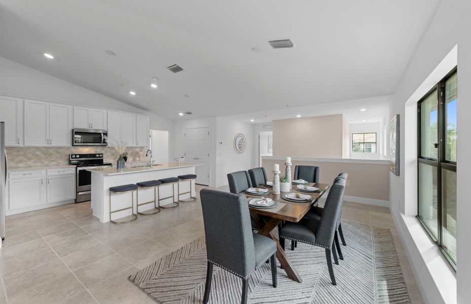 Connected kitchen and café area