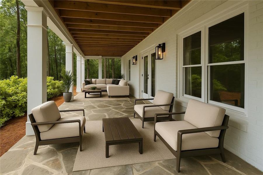 Furnished interior view inside a new home in , Atlanta (Image 24).