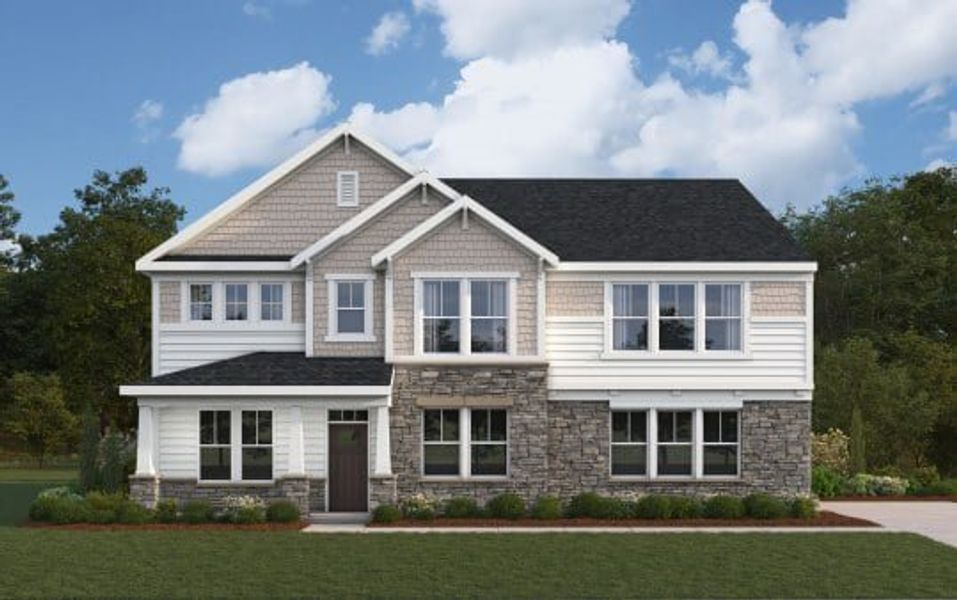 Representative exterior photo of a completed home built from the Carrington by Fischer Homes in Stonehaven, Hoschton, GA (Image 16).