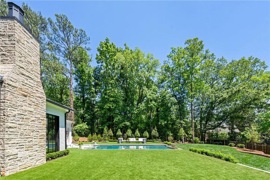 Exterior details and patio area of a home in , Atlanta (Image 4). Exterior details and patio area of a home in , Atlanta (Image 4).